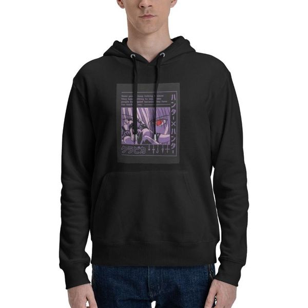 

men's hoodies & sweatshirts graphic hoodie cozy x anime print fashion pullover autumn long sleeve streetwear, Black