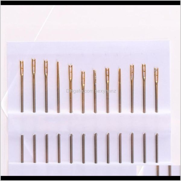 

notions apparel drop delivery 2021 5 sheets assorted self threading sewing needles home household tools aqbz6, Black