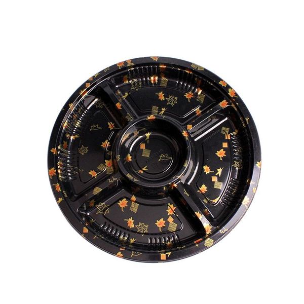 

disposable take out containers wholesale round 5 compartment blister plastic sushi container box with lid packaging takeout