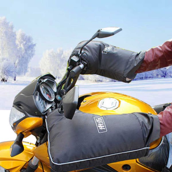 Motorrad Lenker Protector Winddicht Winter Warme Abdeckungen Dicke Handschuhe Für Elektrische Fahrrad E-Bike Roller H1022