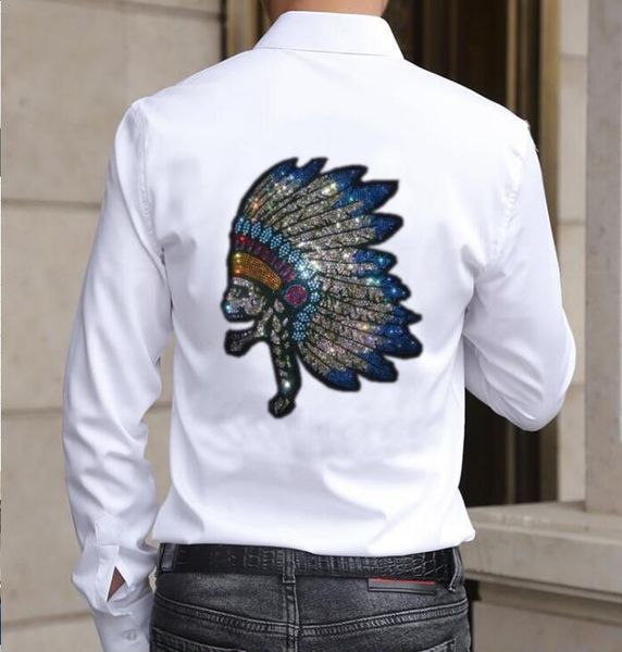 

men's casual shirts 2021 drill sleeve long designer men's shirts thin fit shirt, White;black