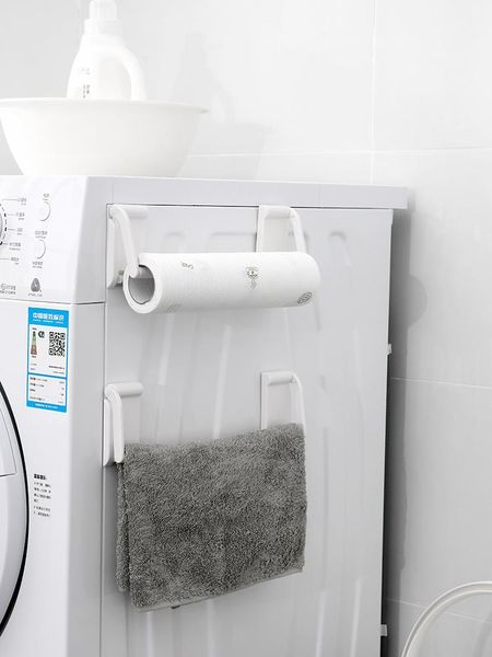 

toilet paper holders roll holder magnetic towel rack kitchen hanging cling film