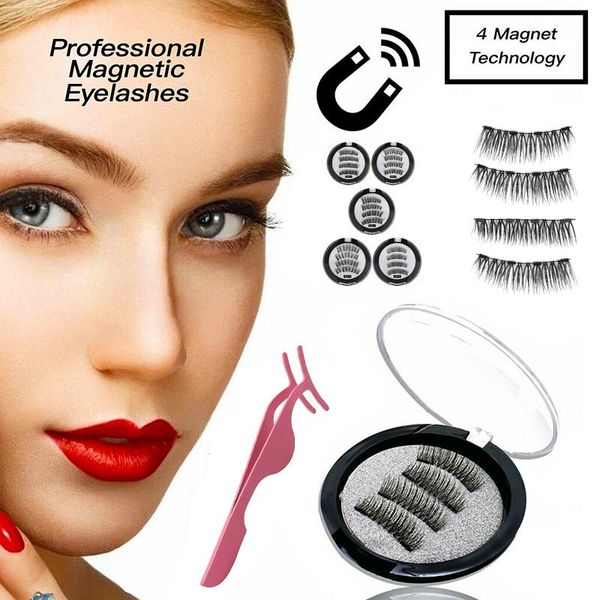 

false eyelashes magnetic with tweezers powdered suit mink extended reusable tslm2