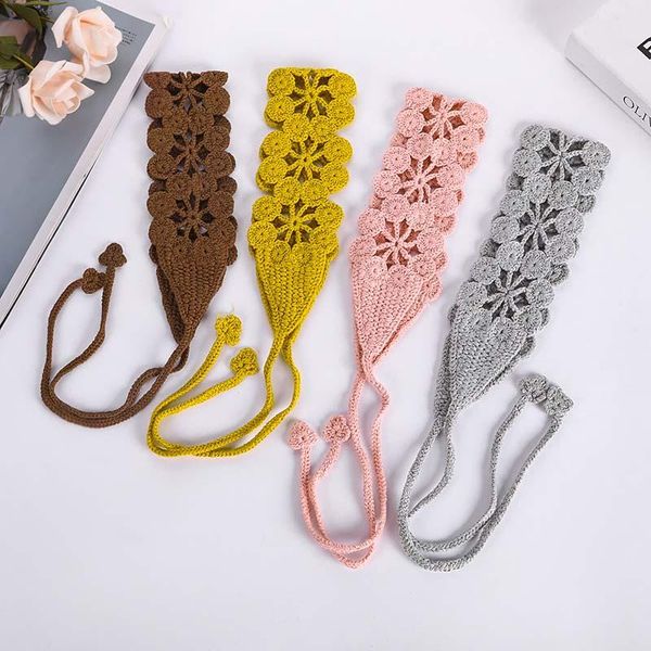 

hair accessories cn cute children knitted headbands hollow out girls candy color hairband kids clothes sweet headwear, Slivery;white