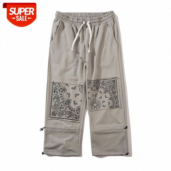 

youth wish fashion foreign trade cashew print sweater pants hip-hop men's four lovers #xu6a, Black