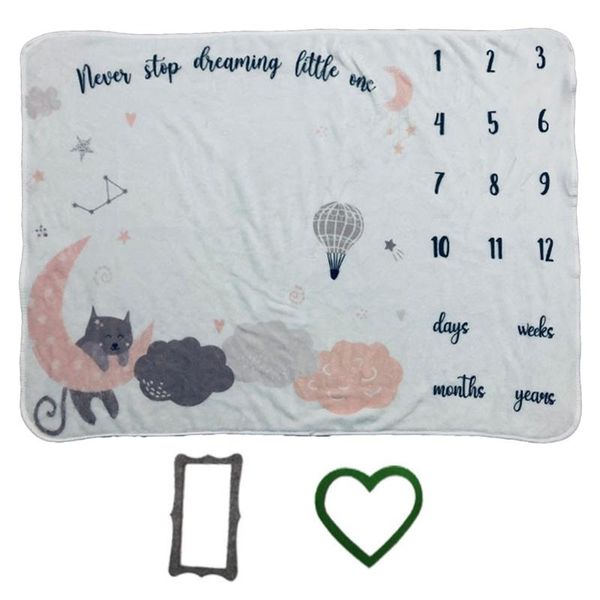 

set baby monthly record growth milestone blanket born pography props kit h055 blankets & swaddling