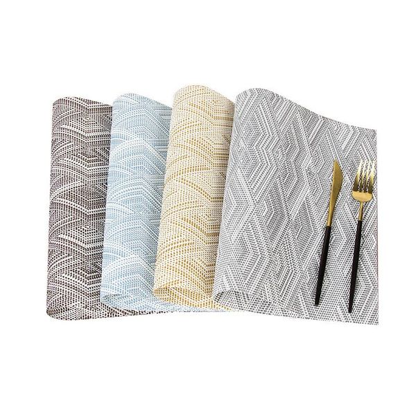 

placemat table napkins pad rectangle 70% pvc 30% pet heat insulation mats for dining waterproof restaurant el & pads