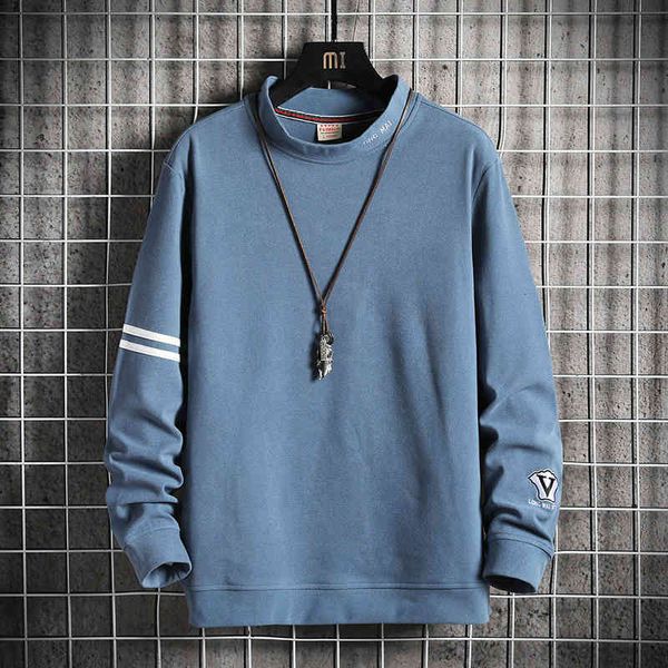 

men's hoodies weiyi 2021 high collar long sleeve loose pullover fashion wear, Black