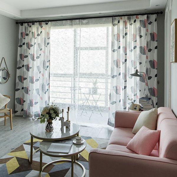 

modern boutique curtains for living dining room bedroom simple bamboo cloth printing curtain fabric & drapes