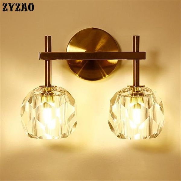 

wall lamp nordic simple postmodern glass light luxury living room crystal bedroom bedside corridor bathroom fixtures