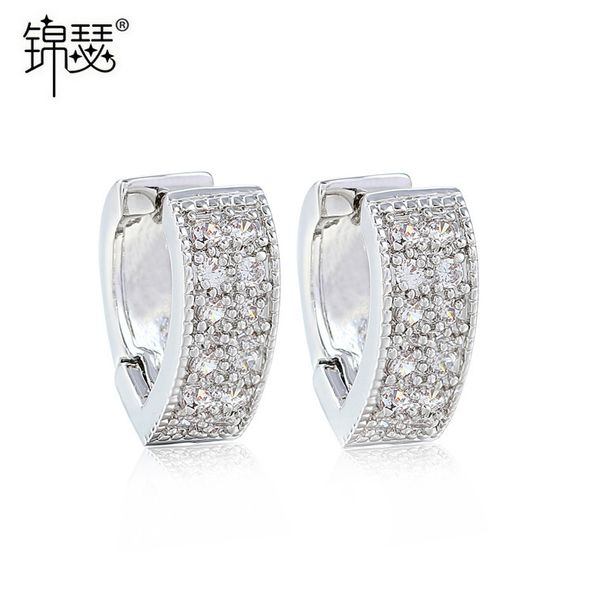 

jewelry charm stud qianqian knot ear buckle with zircon inlay, Golden