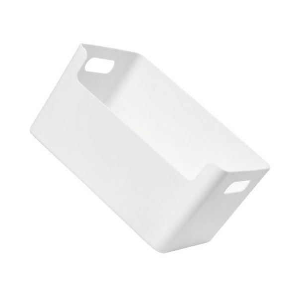 

storage baskets 1pc deskbox bathroom sundries holder with handle (white)