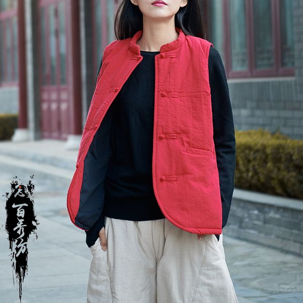 

2021 autumn winter hemp products niaixiu spinning warm and soft women's cotton vt, Black;white