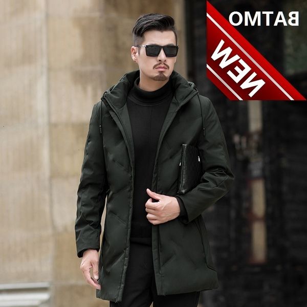 

batmo 2018 new arrival winter 90% white duck down casual hooded jackets men,men' warm parkas plus-size l-7xl, Black