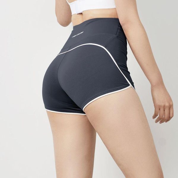 

gym clothing quick-drying sports shorts women tight-fitting high-elastic workout high-waisted hips peach yoga fitness, White;black