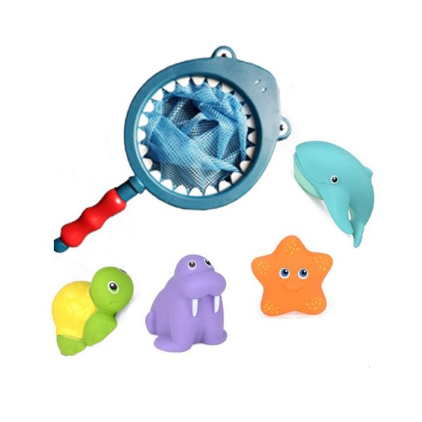 

baby bath toys children fishing playg the pond glue shark enamel water spray