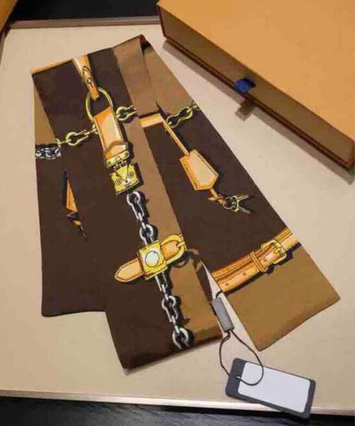 

trendy designer scarfs for women square scarves neck cravat headbands super soft silk ribbons hair bands ties 120*8cm multi option, Blue;gray