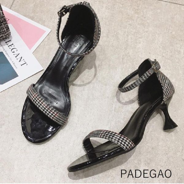

high heel 2021 women sandals black elegant concise casual fashion woman