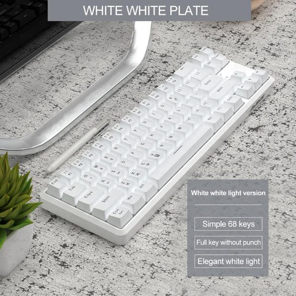 

wired keyboard mini bluetooth 68 keys usb backlight wireless mechanical keyboards