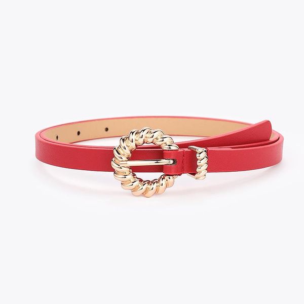 

belts retro all-match leather light body metal round buckle simple circle pin for women 2021 fashion jeans female belt, Black;brown