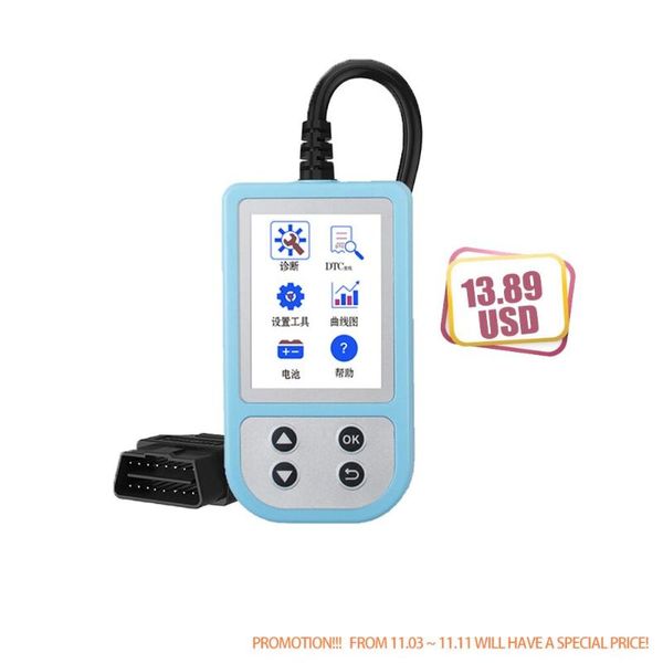 

code readers & scan tools fast obd2 scanner car diagnostic tool obdii fault reader live data waveform update 15 languages