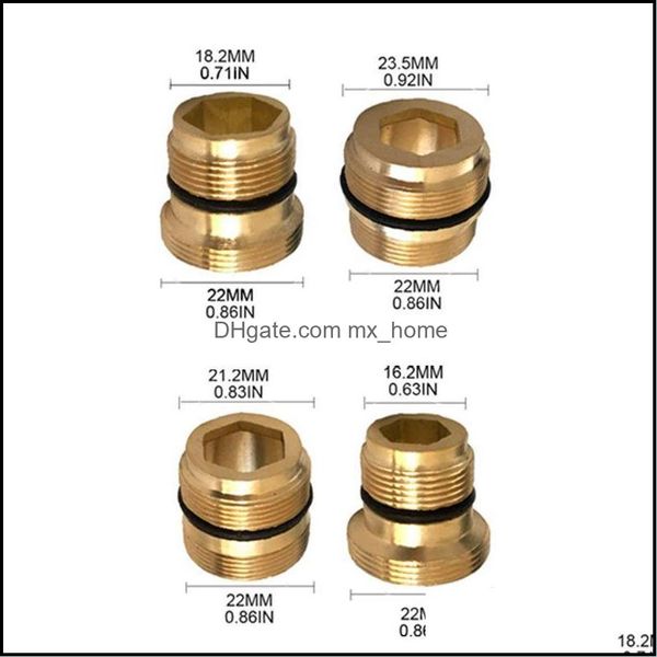 Küchenarmaturen, Duschen als Zuhause, Garten, Küchenarmaturen, Messing-Wasserhahn-Adapter, Wasserreiniger, Belüfter, Anschluss, Badezimmer-Wasserhahn, Aessory Drop Del