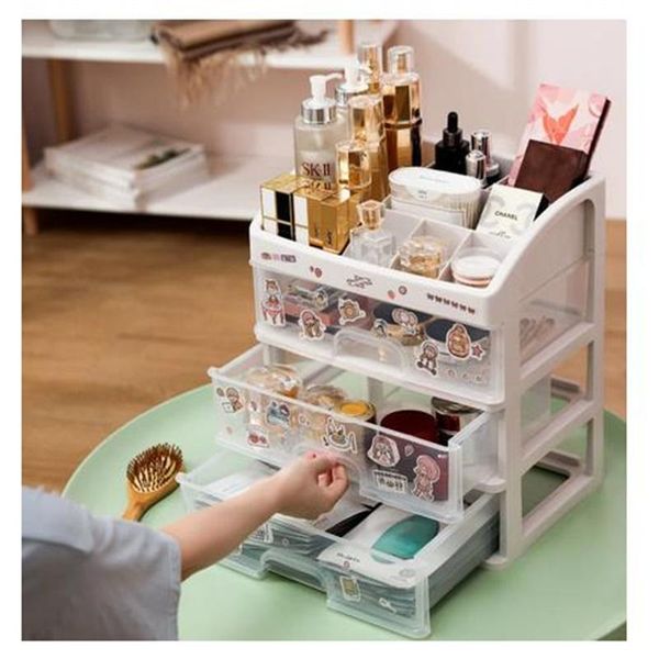 

cosmetic storage box office deskplastic with drawer large capacity sundry jewelry boxes & bins