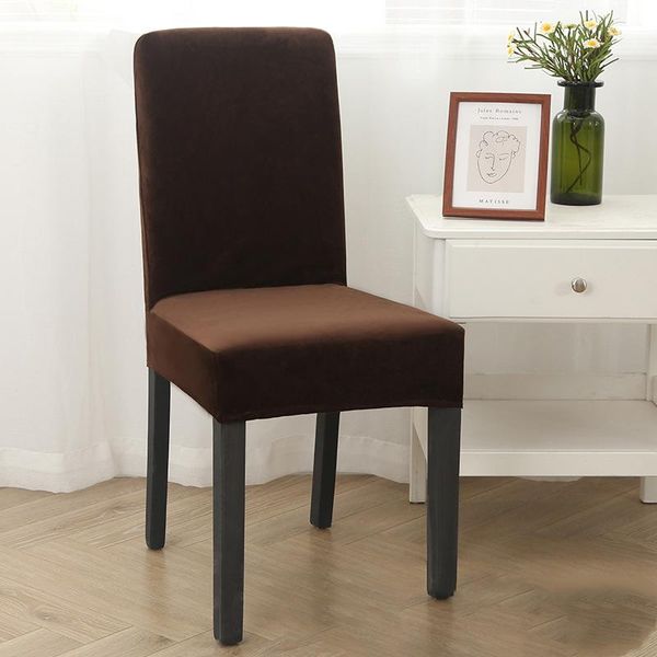 

chair covers anti-wrinkle modern solid color spandex stretch elastic dining seat protection cover for wedding banquet el
