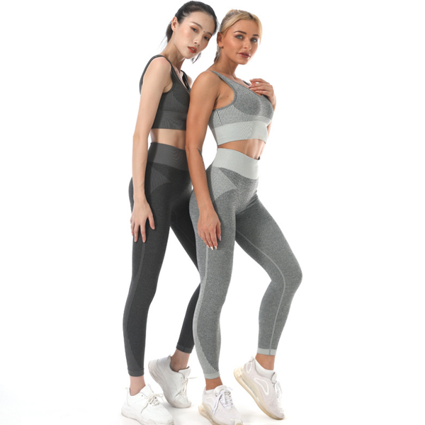 

yoga outfits 2021 workout fitness sport leggings pants wear clothing set women, White;red
