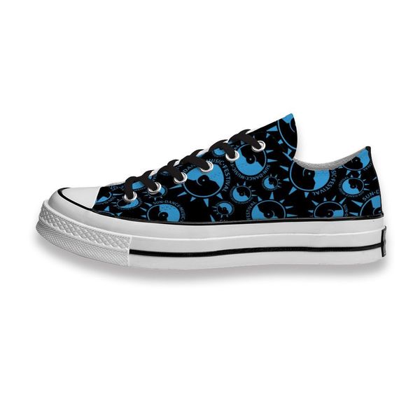 

custom printed sho band logo sun dance music ftival sneakers low mens womens skateboard sport footwear diy trainers canvas casual