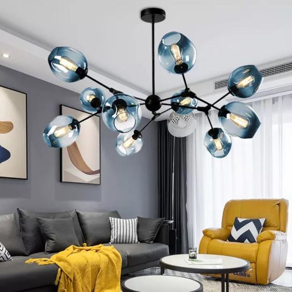 

chandeliers modern pendant lamps lights white color led chandelier for living room dining hand blown glass hanging lamp kitchen