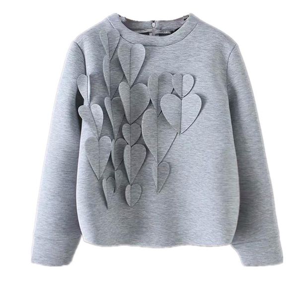 

women's hoodies & sweatshirts plus size women sweatshirt long sleeve clothes casual pullover love pattern space cotton loose sweater, Black