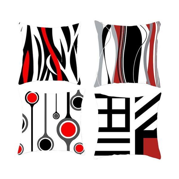 

pillow case 4pcs car sofa bed waist throw cushion cover home decoration 45x45cm