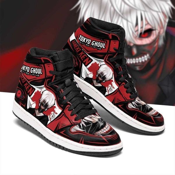 

sneakers tokyo kaneki ghoul ken anime high shoes custom