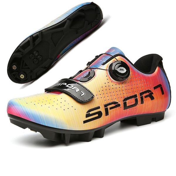 

cycling footwear discolor shoes mtb sneaker man mountain bike spd cleats road bicycle sports outdoor training cycle sneakers, Black