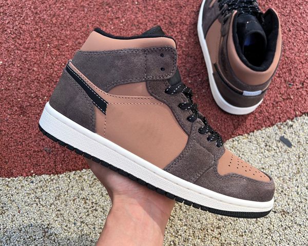 

shoes jumpman 1 mid basketball 1s brown black men women trainers sneakers sports