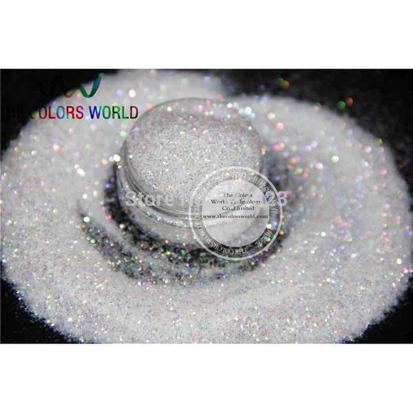 

no.22 0.4mm iridescent white with colorful light color glitter powder for nail,tatto art decoration diy powder 1pack =50g, Silver;gold