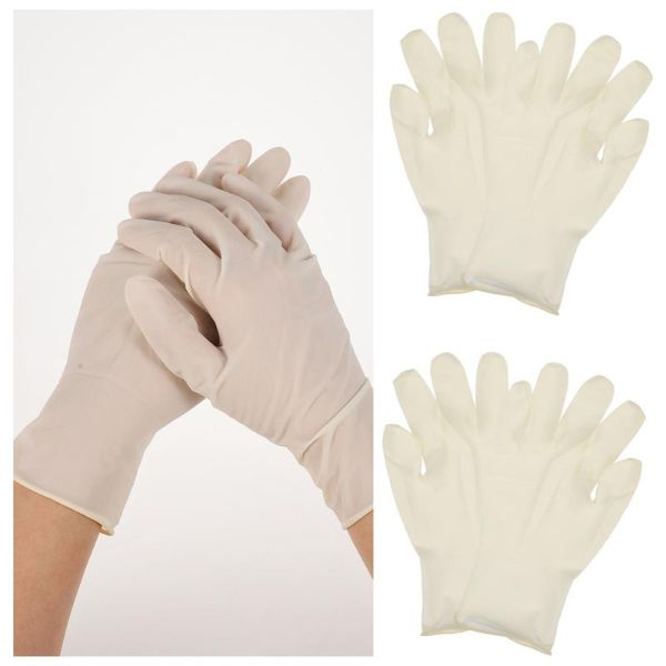 

disposable gloves 100pcs safe rubber multi-purpose check (white)
