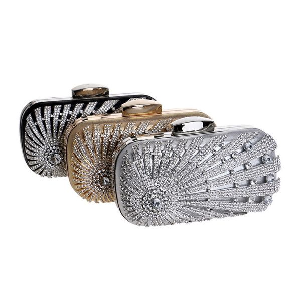 

diamond rhinestone clutch purse evening bags luxury beaded women wedding clutch purse and handbags gold silver clutch bag zd829