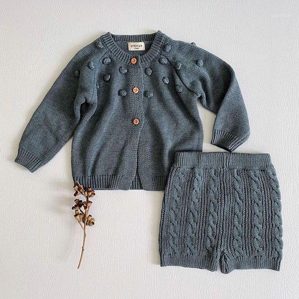 

clothing sets autumn winter baby boy girl long sleeve pure color coat + shorts suit infant kids children clothes1, White