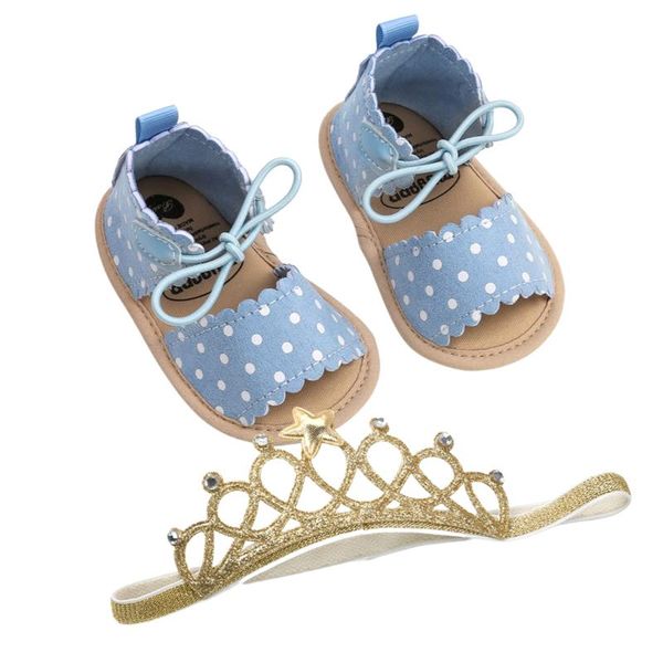 

sandals ma&baby 0-18m summer baby girl shoes cute dot print bandage clogs casual born infant girls with headband, Black;red