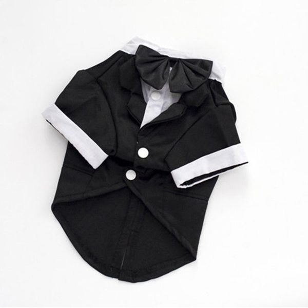 

dog apparel pet costume suit black cotton prince christmas dress clothes