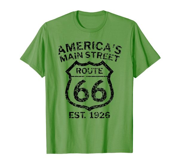 

historical route 66 america's street faded grunge t-shirt, White;black
