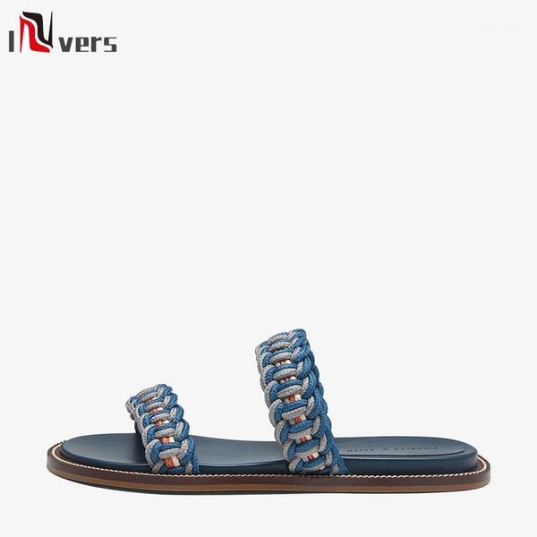 

summer 2021 women's slippers flat bottom casual fashion wearing braid with open-toed sandals1, Black