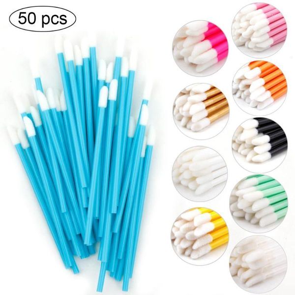 

50pcs lipstick brush gloss wands applicator lip mascara micro cosmetics disposable makeup applicators tools1