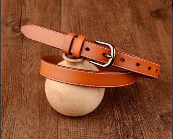 

fine fashion women's leather belt women's needle buckle vintage pure cowhide versatile korean casual pants decorative waist, Black;brown