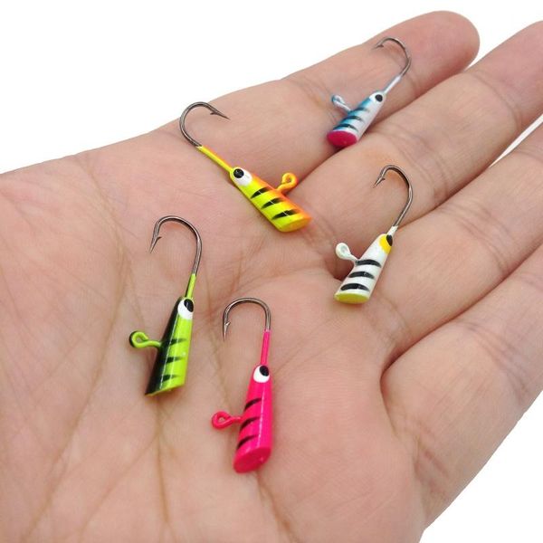 

fishing hooks 5pcs/lot winter ice hook lure metal hard bait 29mm/1.8g lead head jigging tackle
