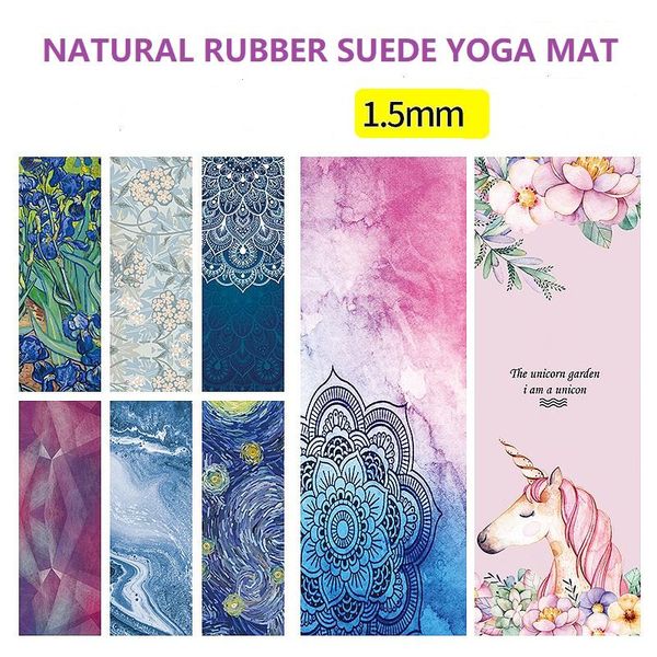 

yoga mats 183 *68*0.15cm mat suede natural rubber non-slip workout swiateczne maty zdjec gym fitness sports pilates matcase