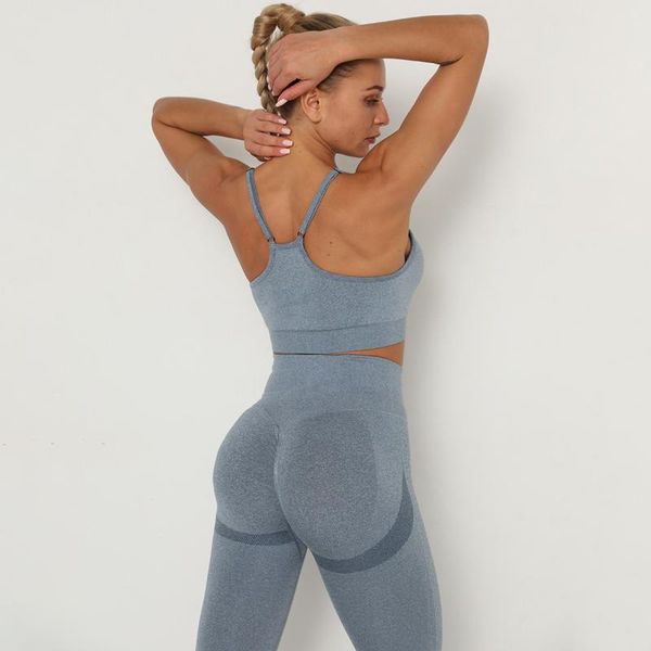 

women's sportswear yoga set workout clothes athletic wear sports gym legging seamless fitness bra crop tights suit outfit