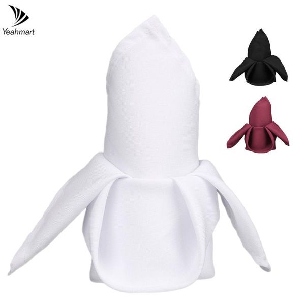 

50cm square table napkin polyester pocket handkerchief cloth for wedding decoration event party el home supplies